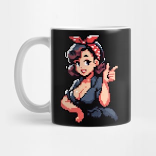 8bit pin up Mug